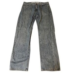 Nautica Jeans Co Mens 36x34 Blue Denim Straight Leg Casual Pants